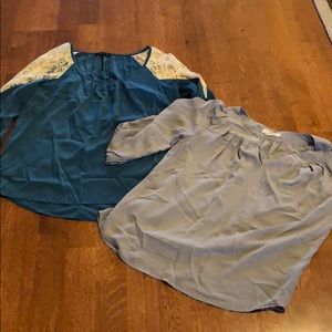 Two long sleeved shirts